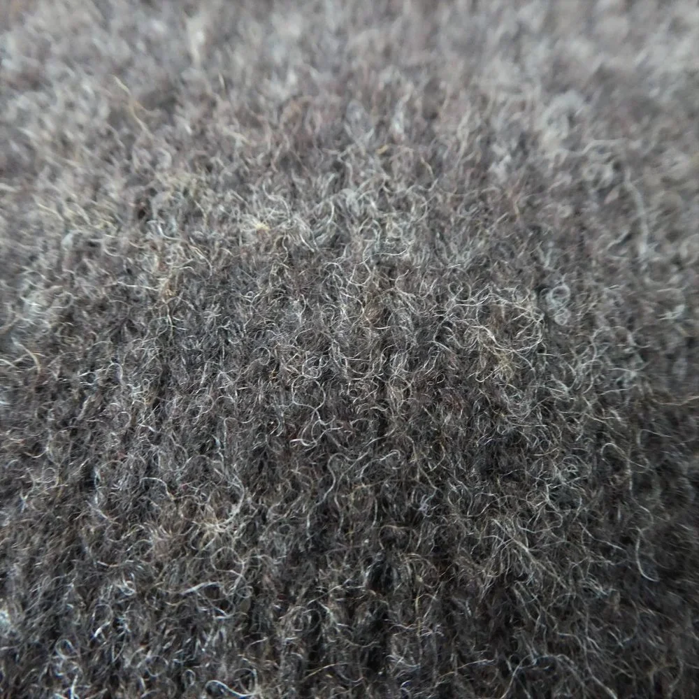 Eskandar Merino Wool Blend Poncho Crossover Sweater Charcoal Gray Handloomed XL